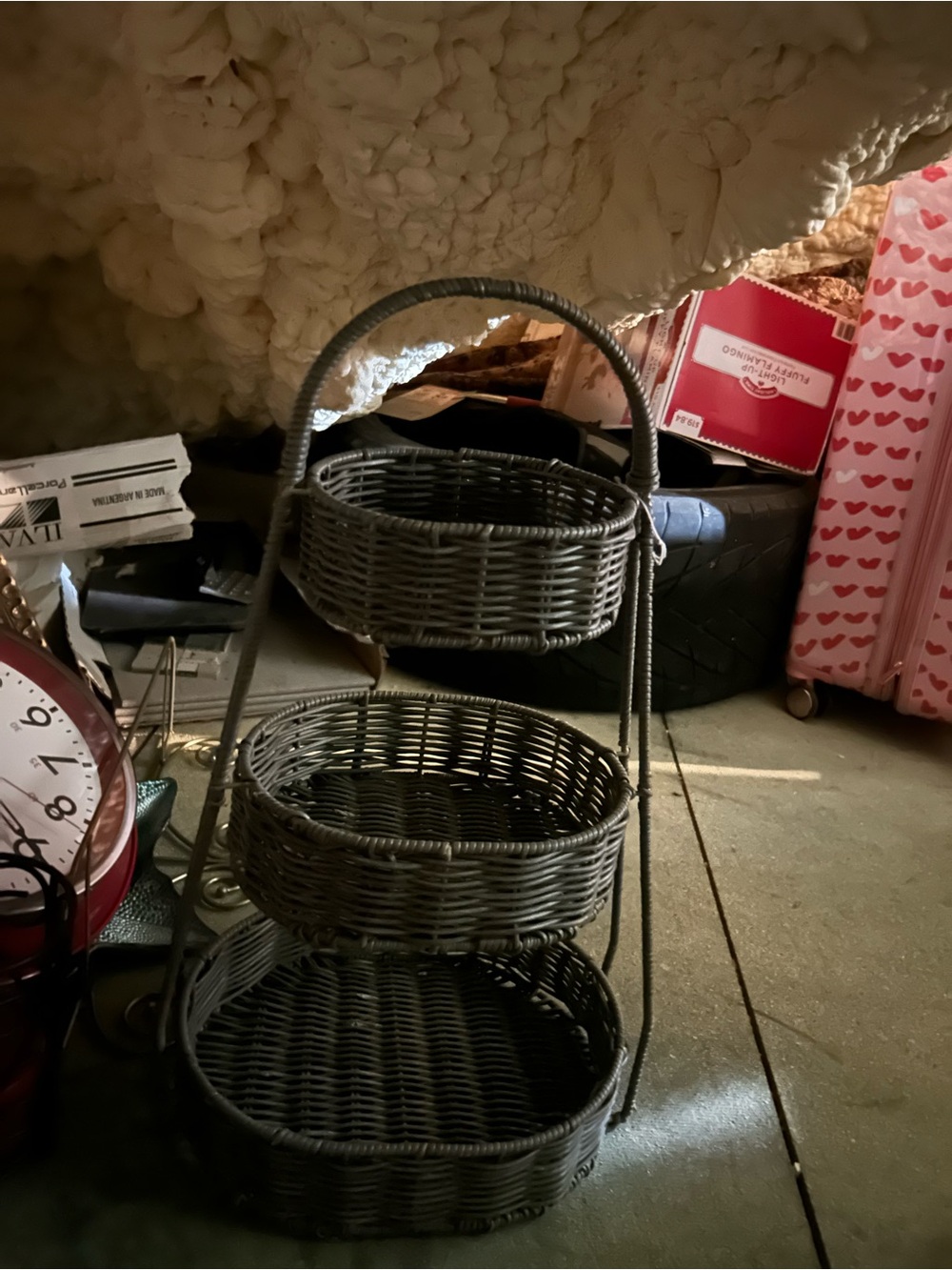 Target Neutral Brown Woven 3-Tier Basket Stand